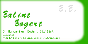 balint bogert business card